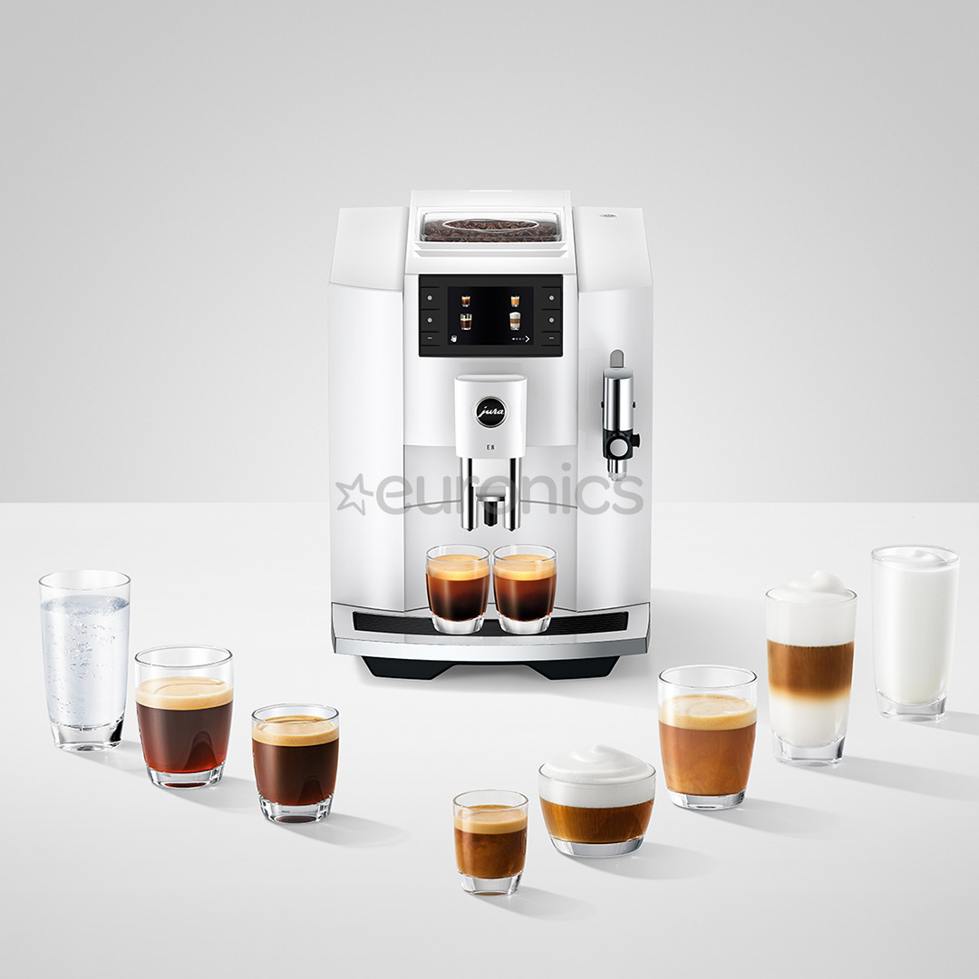 JURA E8 (EC), Piano White - Espresso machine