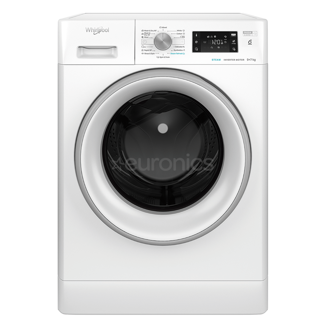 Whirlpool, 9 кг / 7 кг, глубина 60,5 см, 1600 об/мин - Стирально-сушильная машина