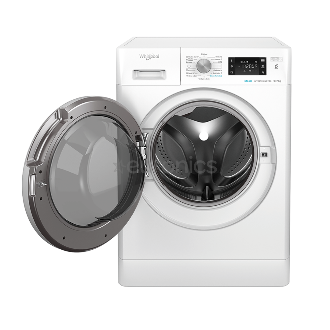Whirlpool, 9 кг / 7 кг, глубина 60,5 см, 1600 об/мин - Стирально-сушильная машина