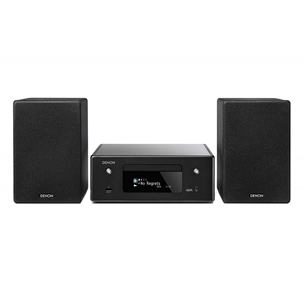 Denon CEOL N10 Receiver, Denon N10 Shelf Speakers, black - Music centre RCDN10BKE2+SCN10BKEM