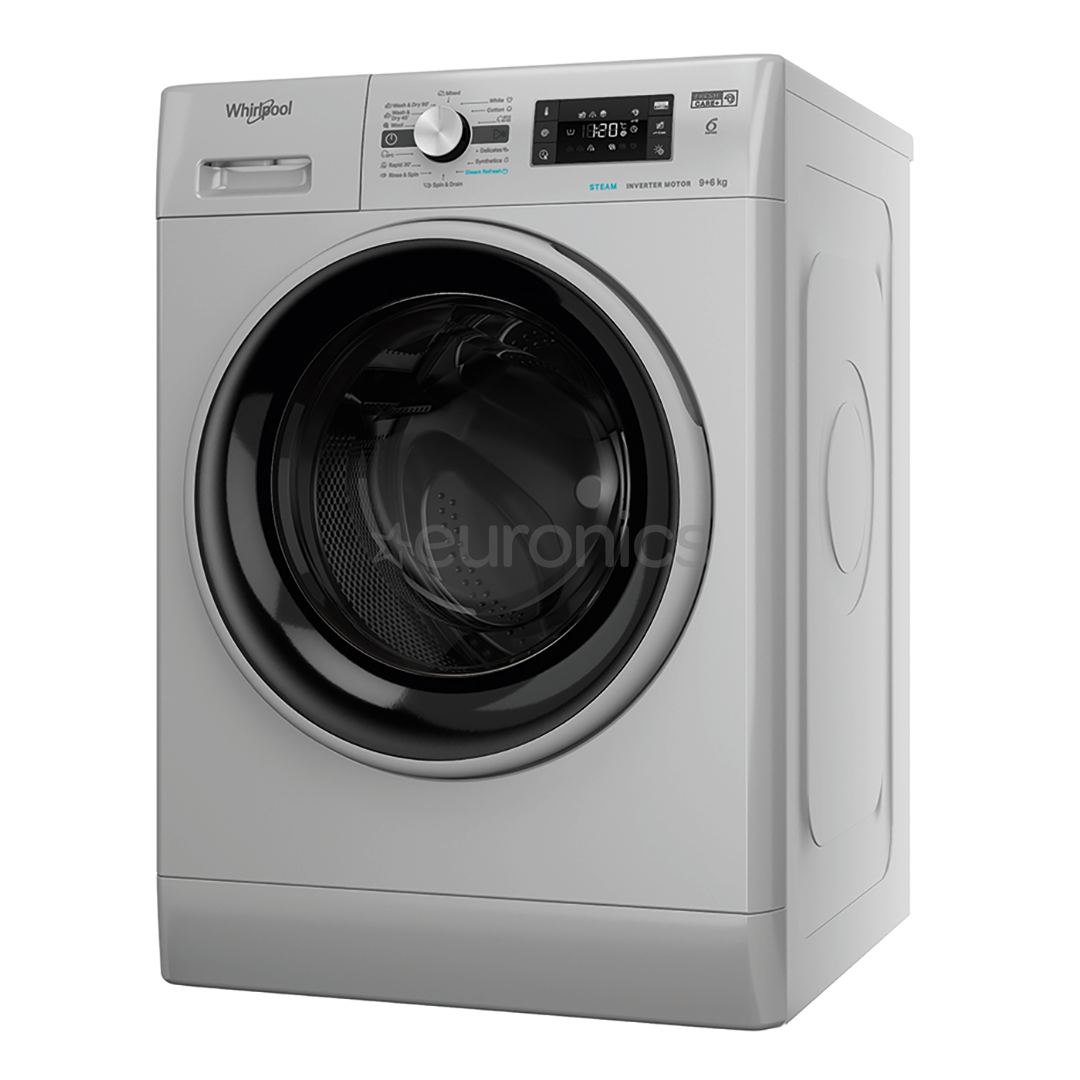 Whirlpool, 9 kg / 6 kg, sügavus 54 cm, 1400 p/min Kuivatiga pesumasin