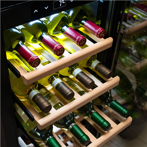 Caso WineExclusive 38 Smart, 38 bottles, height 107 cm, black - Wine Cooler
