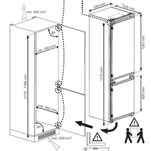 Beko, 271 L, 178 cm - Integreeritav külmik