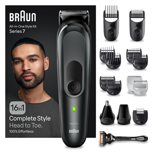 Braun Series 7, 16-in-1, black - Trimmer set MGK7470