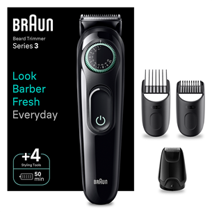 Braun Seeria 3 Beard Trimmer, must - Habemetrimmer