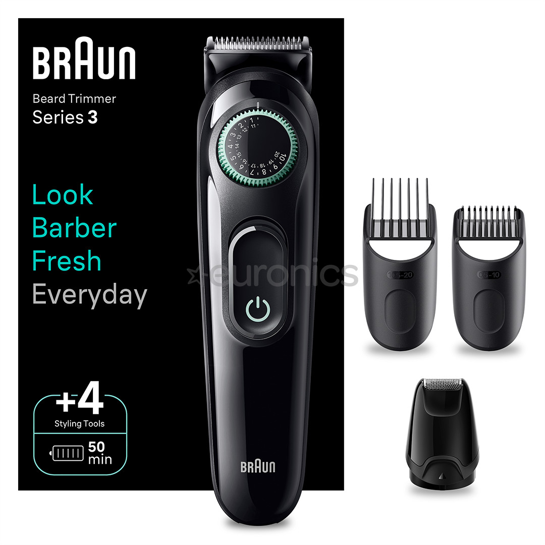 Braun Series 3 Beard Trimmer, black - Beard trimmer