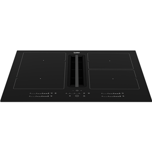 Beko, laius 60 cm, must - Integreeritav induktsioonpliit õhupuhastiga