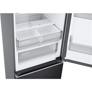 Samsung, NoFrost, 390 L, 203 cm, matte black - Refrigerator