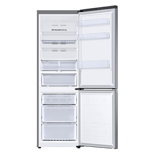 Samsung, Humidity Fresh +, NoFrost, 344 L, height 186 cm, inox - Refrigerator