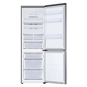 Samsung, Humidity Fresh +, NoFrost, 344 L, kõrgus 186 cm, roostevaba teras - Külmik