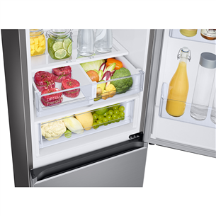 Samsung, Humidity Fresh +, NoFrost, 344 L, height 186 cm, inox - Refrigerator