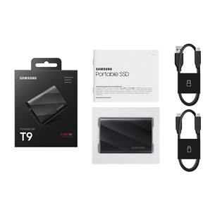 Samsung Portable SSD T9, 1 TB, USB 3.2 Gen 2, black - External SSD