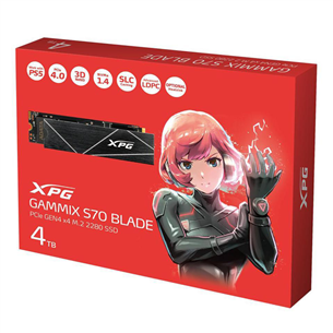 Adata XPG Gammix S70 Blade, 4 TB, M.2 PCIe Gen4, black - SSD