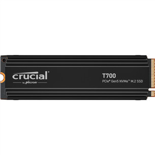 Crucial T700, 2 TB, PCIe Gen 5 M.2, heatsink, black - SSD