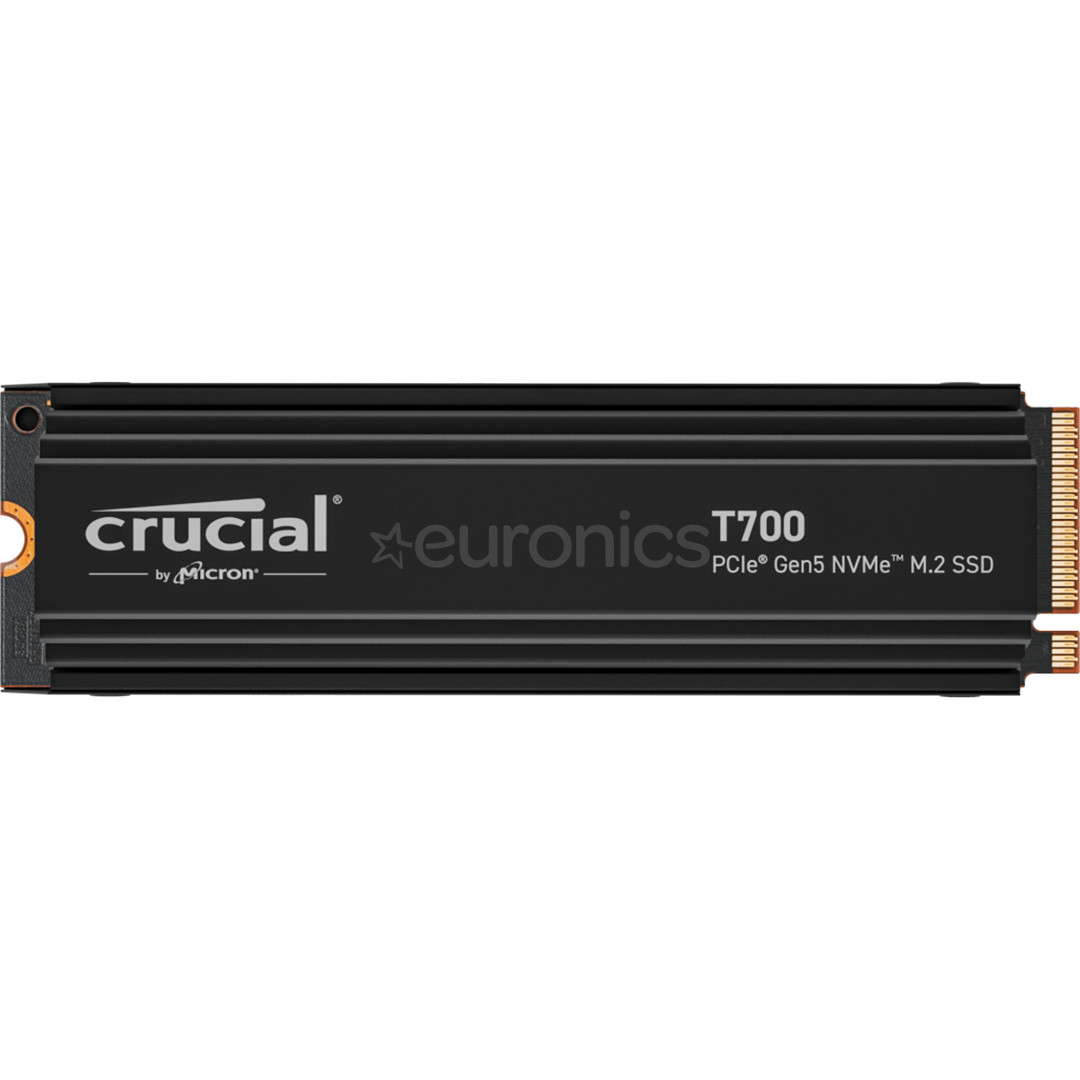 Crucial T700, 2 TB, PCIe Gen 5 M.2, heatsink, black - SSD