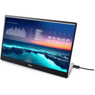 Dell Portable P1424H, 14'', Full HD, LED IPS, black/gray - Portable monitor