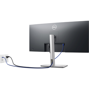 Dell P3424WE, 34'', WQHD, LED IPS, USB-C, nõgus, must/hall - Monitor