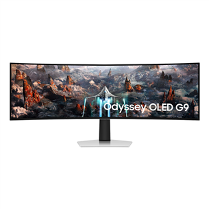 Samsung Odyssey OLED G9 G93SC, 49'', Dual QHD, OLED, 240 Гц, изогнутый, серебристый - Монитор