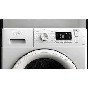 Whirlpool, Heat pump, 8 kg, depth 64,9 cm - Clothes dryer