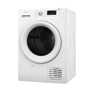 Whirlpool, Heat pump, 8 kg, depth 64,9 cm - Clothes dryer