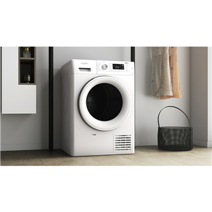 Whirlpool, Heat pump, 8 kg, depth 64,9 cm - Clothes dryer