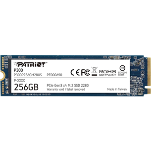 Patriot P300, 256 ГБ, M.2 PCIe Gen 3x4 - SSD