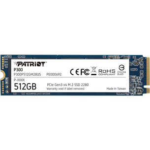 Patriot P300, 512 GB, M.2 PCIe Gen 3x4 - SSD