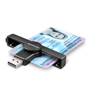 AXAGON CRE-SMPA, USB-A, must - ID-kaardilugeja CRE-SMPA