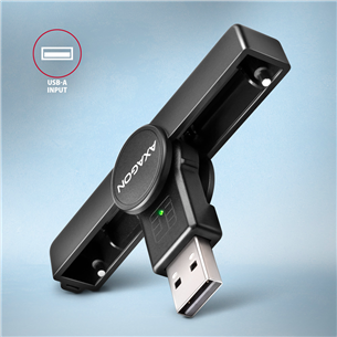 AXAGON CRE-SMP1A, USB-A, черный - Считыватель ID-карты