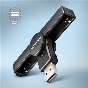 AXAGON CRE-SMPA, USB-A, must - ID-kaardilugeja