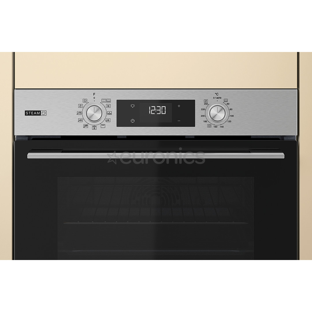 Whirlpool, 71 L, hydrolytic cleaning, stainless steel - Built-in oven