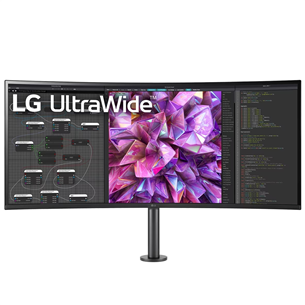 LG UltraWide 38WQ88C, 38'', QHD+, LED IPS, USB-C, must/valge - Monitor