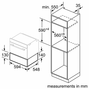 Built-in warming drawer Bosch