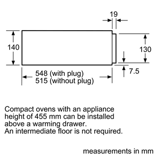 Built-in warming drawer Bosch