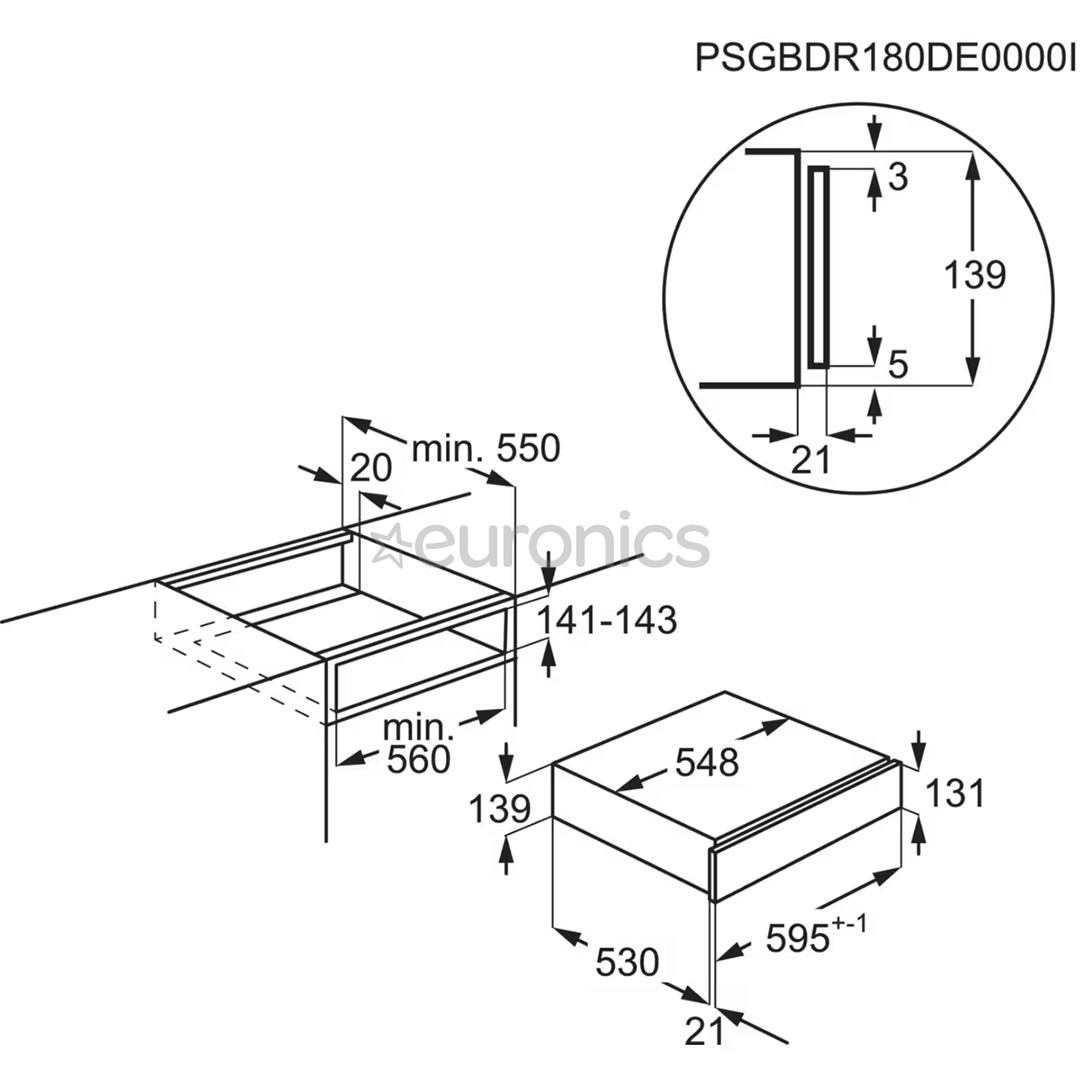 AEG - Интегрируемый ящик для подогрева
