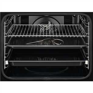 Electrolux, 72 L, pyrolytic cleaning, black/white - Built-in oven