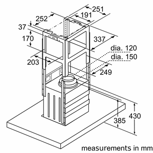 Bosch, 754 m³/h, laius 89,8 cm, roostevaba teras - Saar-õhupuhasti