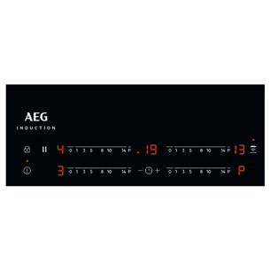 AEG 6000 FlexiBridge, width 76.6 cm, steel frame, black - Built-in Induction Hob