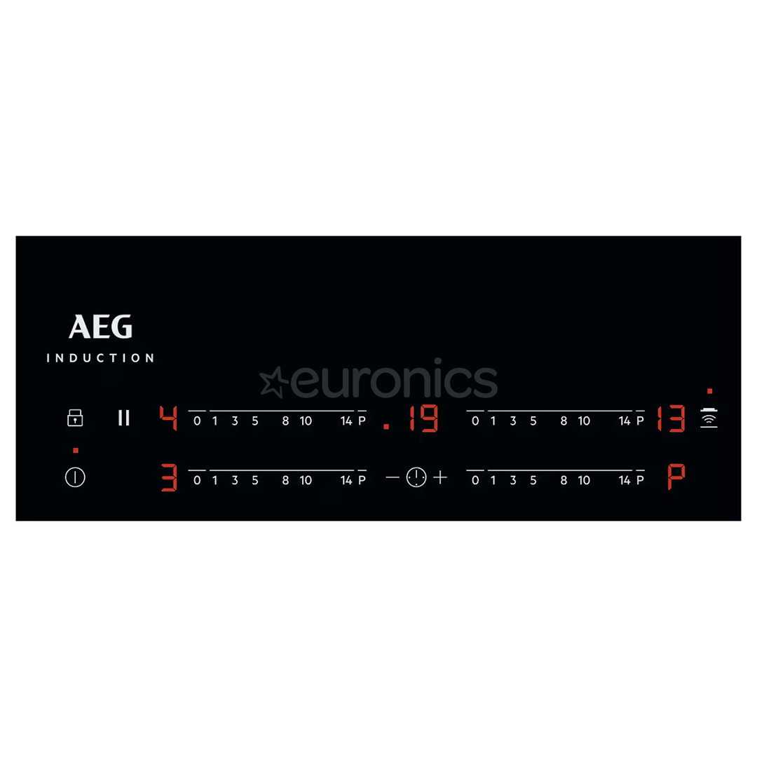 AEG 6000 FlexiBridge, laius 76,6 cm, terasraamiga, must - Integreeritav induktsioonpliidiplaat