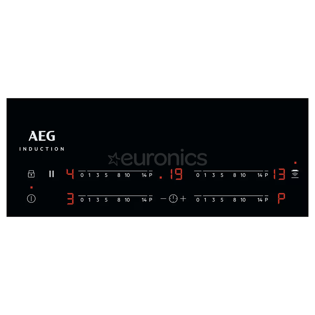 AEG 6000 FlexiBridge, width 76.6 cm, steel frame, black - Built-in Induction Hob