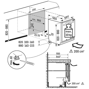 Liebherr, 95 L, height 82 cm - Built-in Freezer