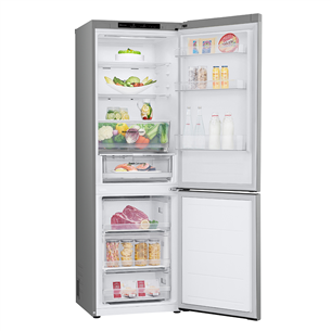 LG, NoFrost, 344 L, 186 cm, silver - Refrigerator