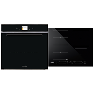 Whirlpool, 73 L, black - Built-in Oven + Induction hob