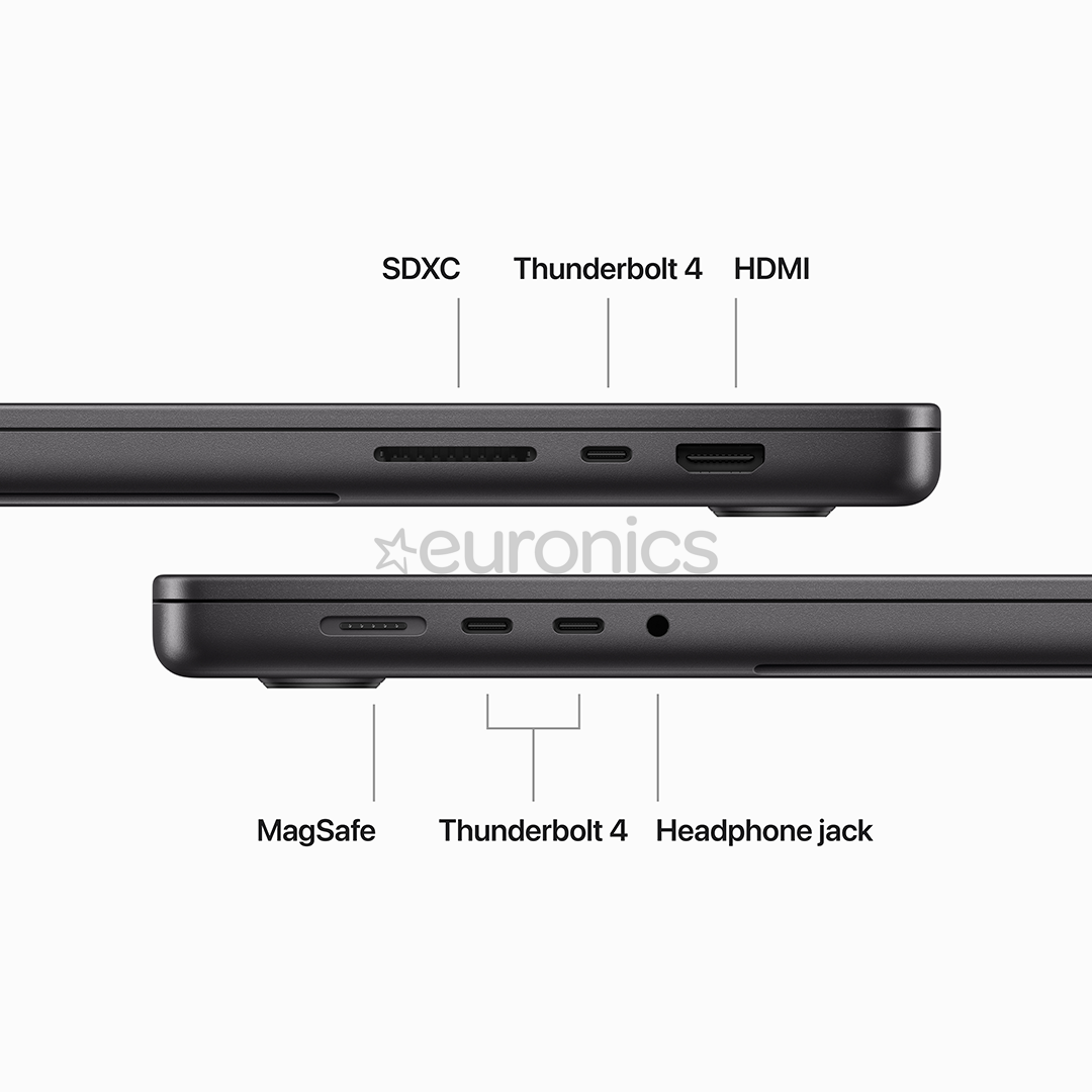 Apple MacBook Pro 16 (2023), M3 Max 16C/40C, 48 GB, 1 TB, ENG, must - Sülearvuti
