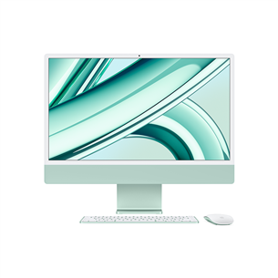 Apple iMac 24" (2023), M3 8C/8C, 8 GB, 256 GB, ENG, roheline - Kõik-ühes lauaarvuti