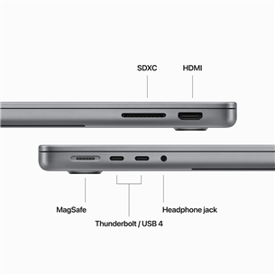 Apple MacBook Pro 14 (2023) M3, 8C/10C, 8 ГБ, 512 ГБ, ENG, серый - Ноутбук