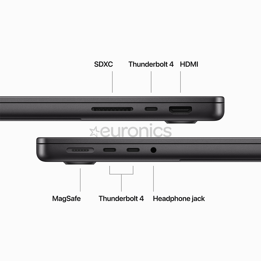 Apple MacBook Pro 14 (2023) M3 Pro, 11C/14C, 18 ГБ, 512 ГБ, RUS, черный - Ноутбук
