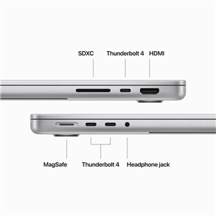 Apple MacBook Pro 14 (2023) M3 Pro, 11C/14C, 18 GB, 512 GB, SWE, silver - Notebook
