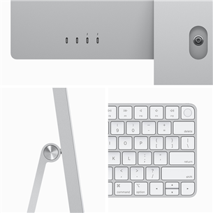 Apple iMac 24" (2023), M3 8C/10C, 8 GB, 256 GB, Touch ID, SWE, hõbe - Kõik-ühes lauaarvuti