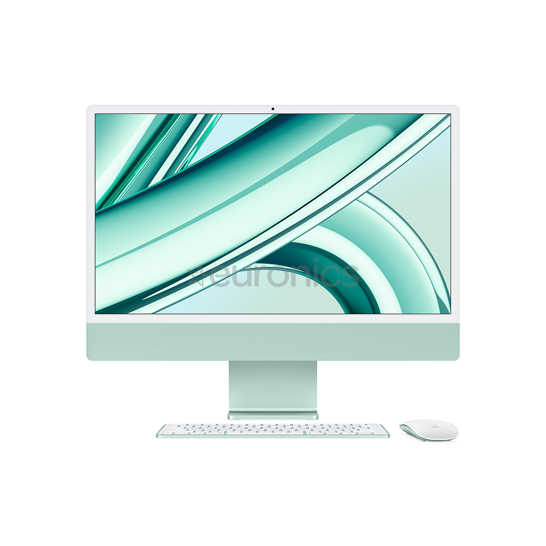 Apple iMac 24" (2023), M3 8C/10C, 8 GB, 256 GB, Touch ID, ENG, roheline - Kõik-ühes lauaarvuti